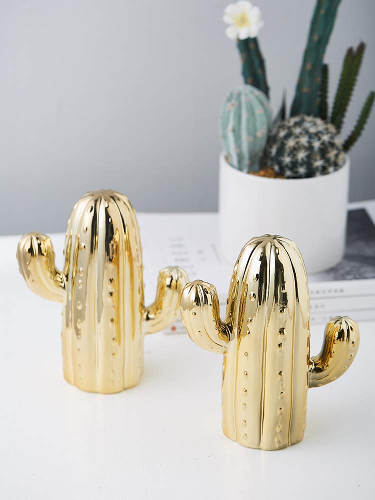 MASSJOY Ceramic Cactus Piggy Bank, Home Living Room Wine Cabinet Decoration Gift. - Image 3